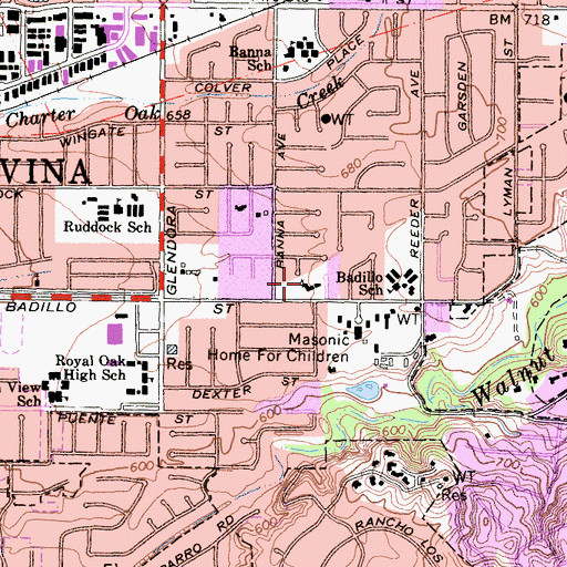 Topographic Map of Congregational Church of the Good Shepherd, CA