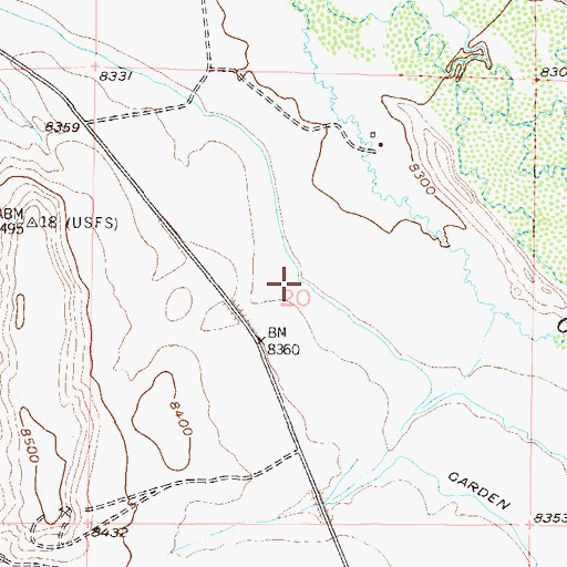 Topographic Map of Cleveland Ditch, CO
