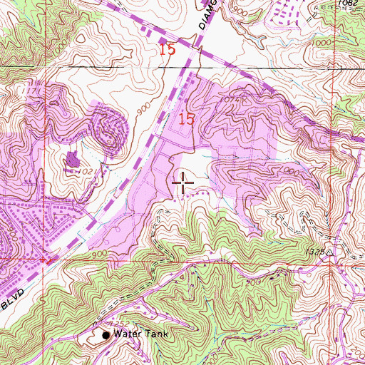 Topographic Map of Paul C Grow Park, CA
