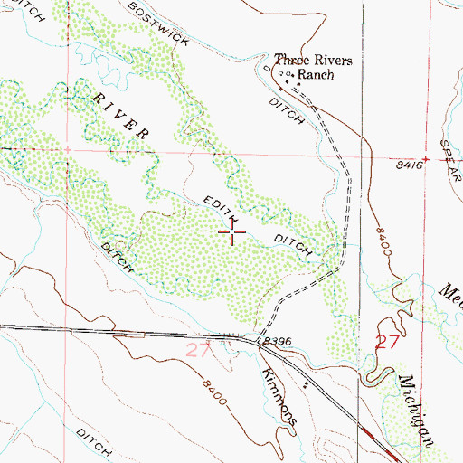 Topographic Map of Edith Ditch, CO