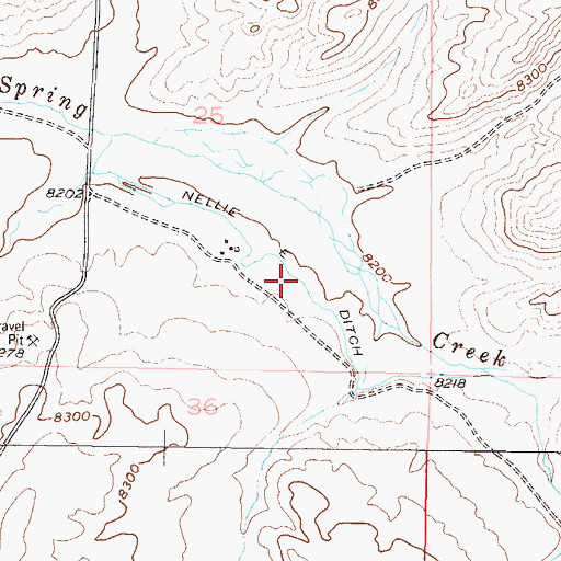 Topographic Map of Nellie E Ditch, CO