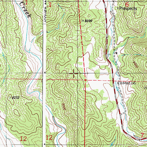 Topographic Map of Tickon Prospect, CO