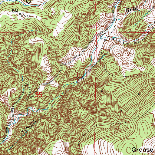 Topographic Map of Gedney Titanium Mine, CO