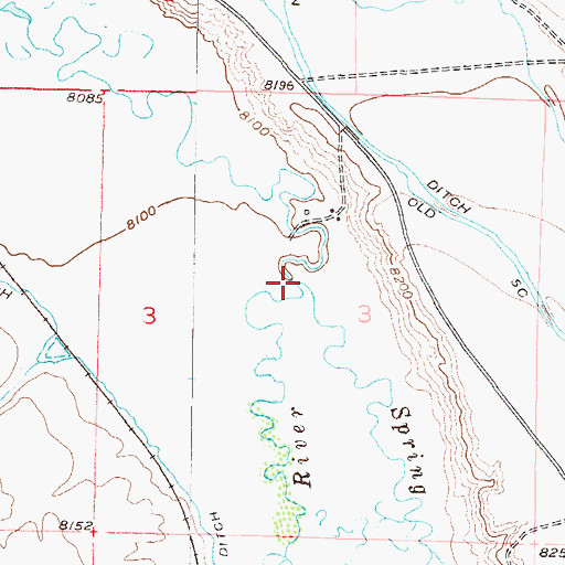Topographic Map of Spring Creek, CO