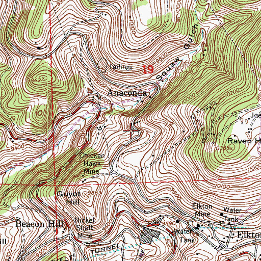 Topographic Map of Boyd Mine, CO