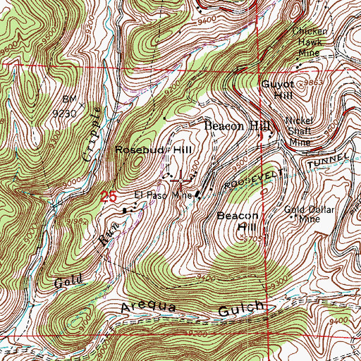 Topographic Map of C K and N Mine, CO
