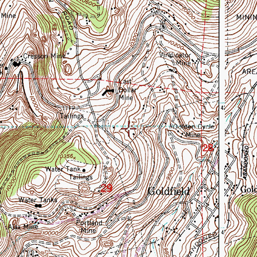 Topographic Map of Clyde Mine, CO