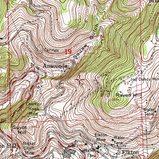 Topographic Map of Doctor Mine, CO