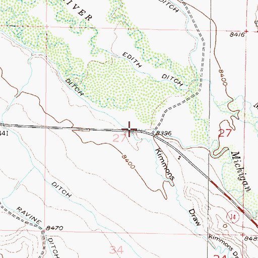 Topographic Map of Kimmons Draw, CO