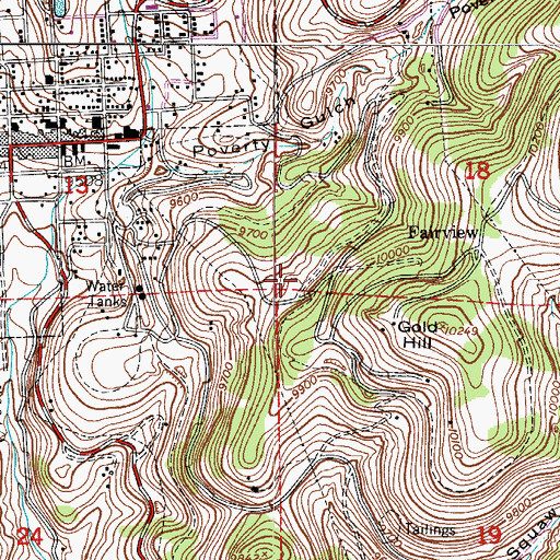 Topographic Map of Garstin Mine, CO