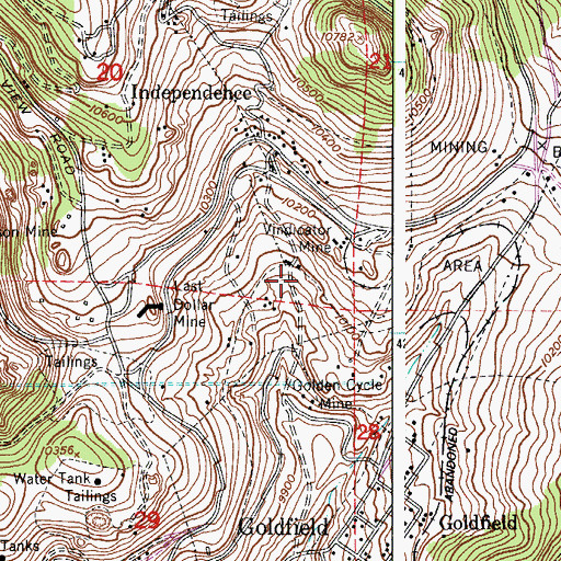 Topographic Map of Gilbert Mine, CO