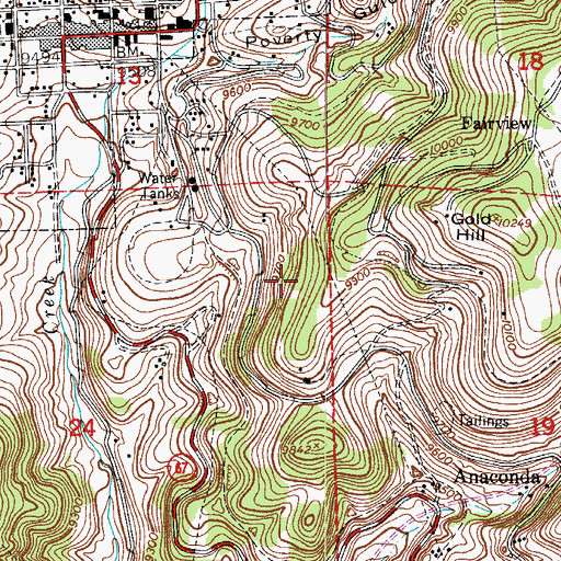Topographic Map of Good Will Tunnel Mine, CO