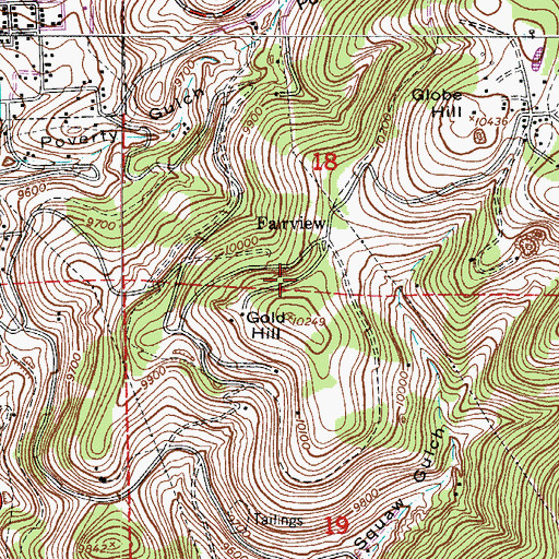 Topographic Map of Half Moon Mine, CO