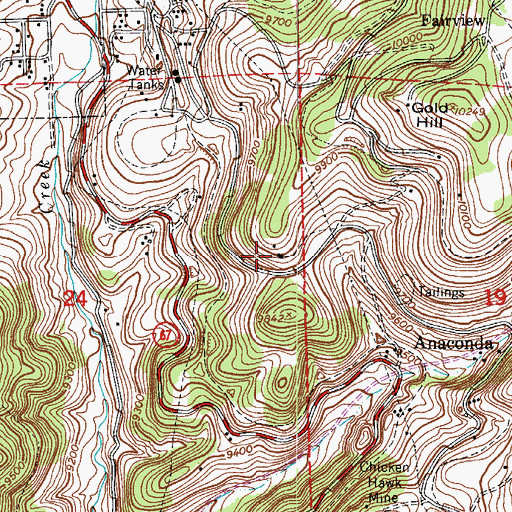 Topographic Map of Irish Molly Mine, CO