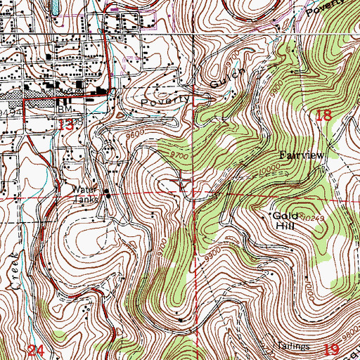 Topographic Map of Joseph Mine, CO