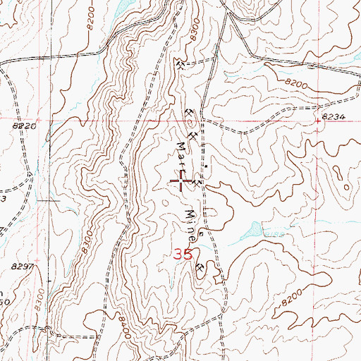 Topographic Map of Marr Mine, CO