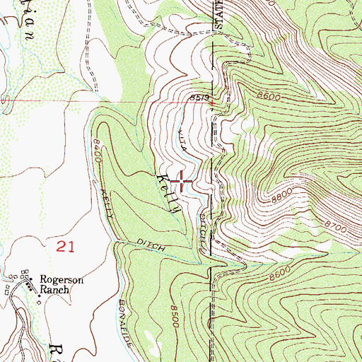 Topographic Map of Vita Ditch, CO