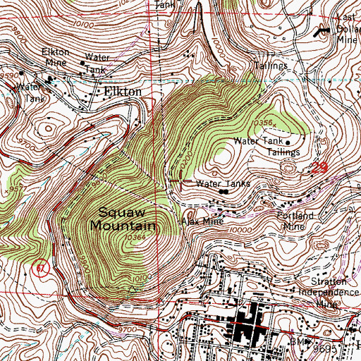 Topographic Map of Little Mary Mine, CO