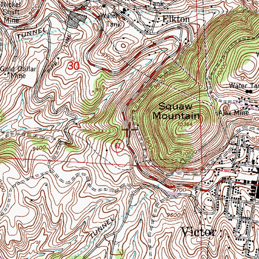 Topographic Map of May B Mine, CO