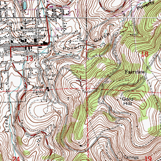 Topographic Map of McKinnie Shaft Mine, CO