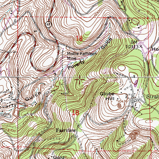 Topographic Map of McLeod Mine, CO