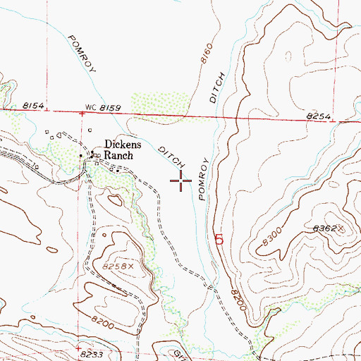 Topographic Map of Pomroy Ditch, CO