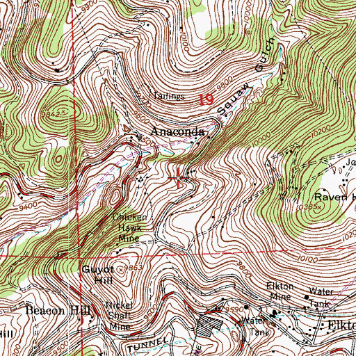 Topographic Map of Morning Glory Mine, CO