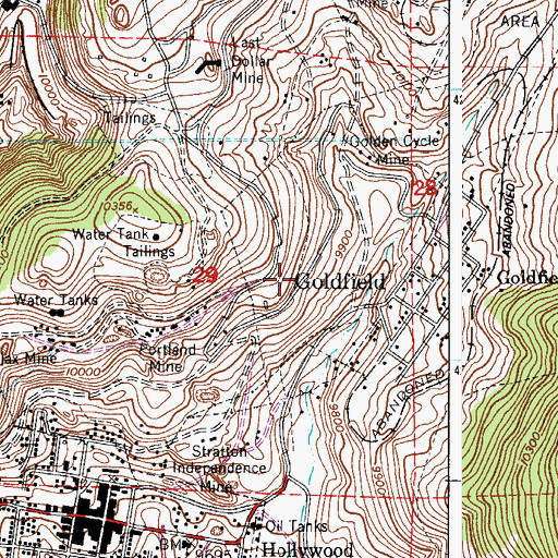 Topographic Map of New Chesapeake Mine, CO