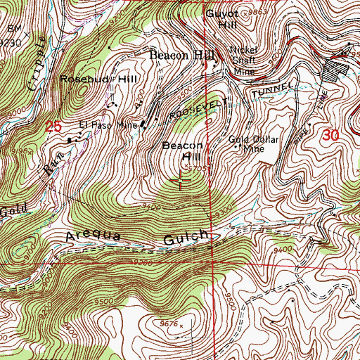 Topographic Map of Number Eleven Mine, CO