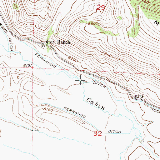 Topographic Map of Fernando Ditch, CO