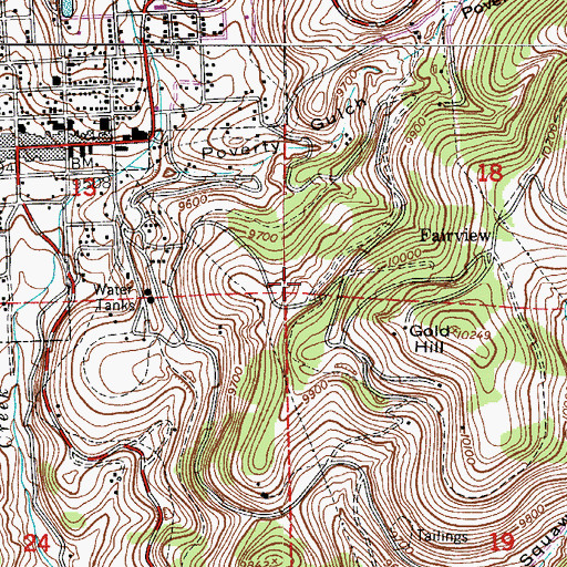 Topographic Map of Peachy Mine, CO