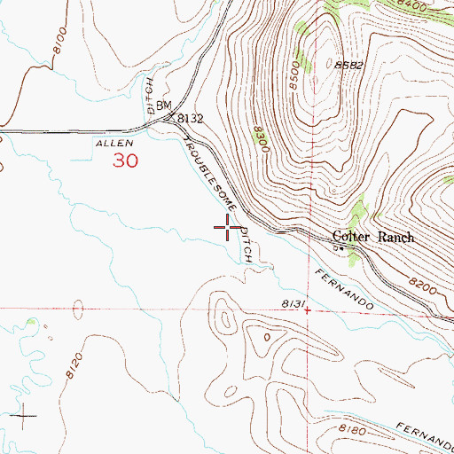 Topographic Map of Troublesome Ditch, CO
