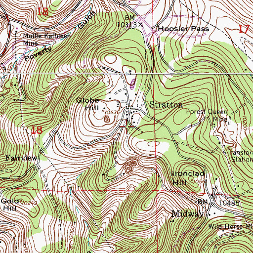 Topographic Map of Plymouth Rock Mine, CO