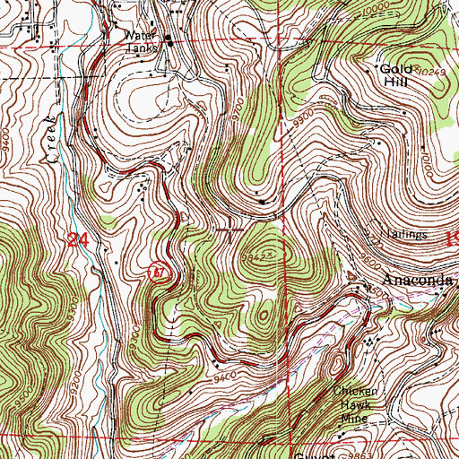Topographic Map of Pointer Mine, CO