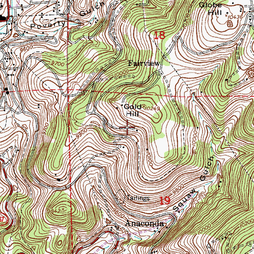 Topographic Map of Porter Mine, CO
