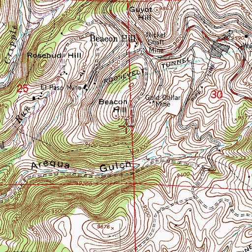 Topographic Map of Prince Albert Mine, CO