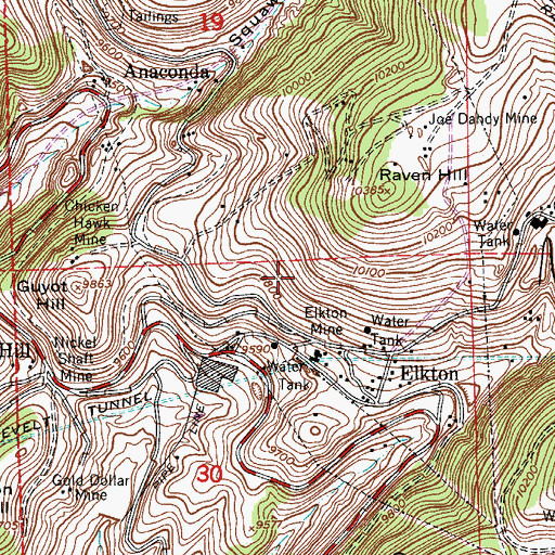 Topographic Map of Princess Mine, CO