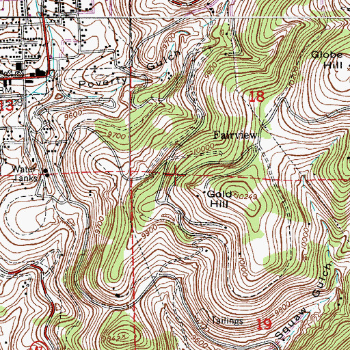 Topographic Map of Puritan Mine, CO