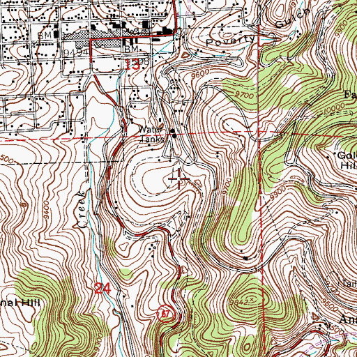 Topographic Map of Red Bird Mine, CO