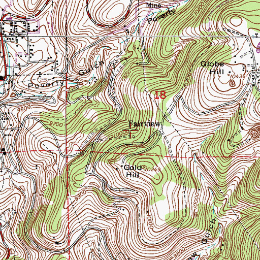 Topographic Map of Rice Mine, CO
