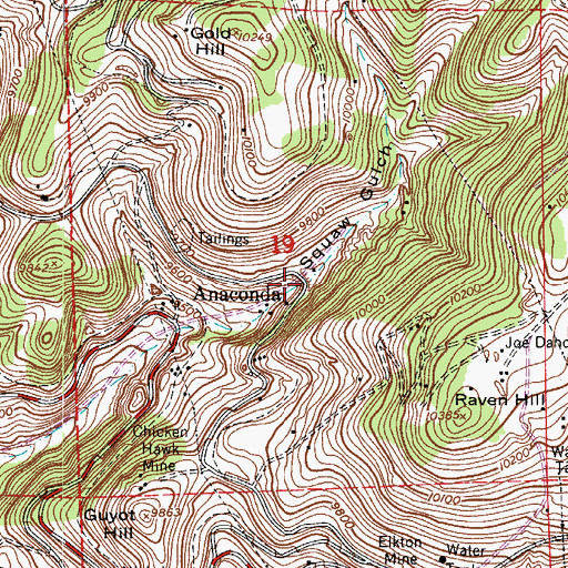 Topographic Map of Rose Maud Mine, CO
