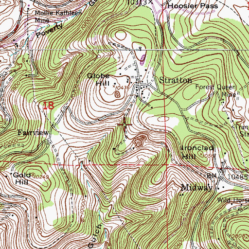 Topographic Map of South Park Mine, CO