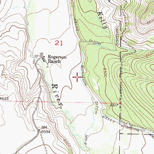 Topographic Map of Bonafide Ditch Number 2, CO