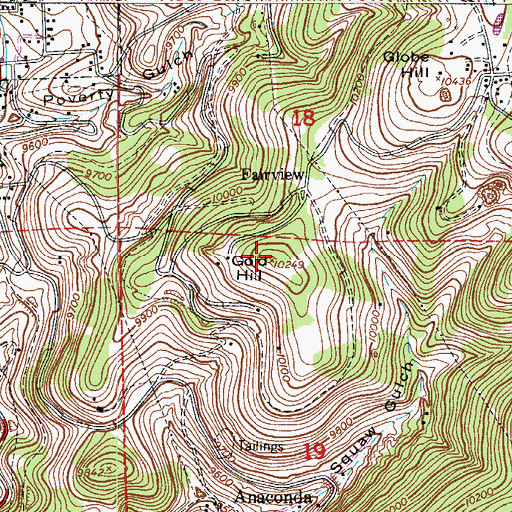 Topographic Map of Tipton Shaft Mine, CO