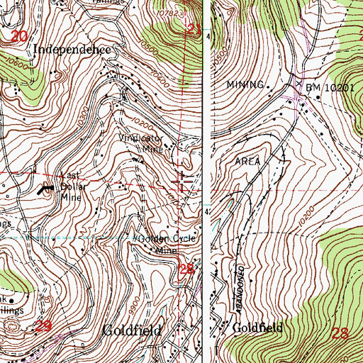 Topographic Map of Wilkinson Mine, CO
