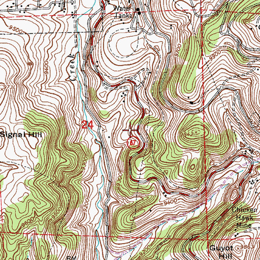 Topographic Map of Moffatt Tunnel Mine, CO