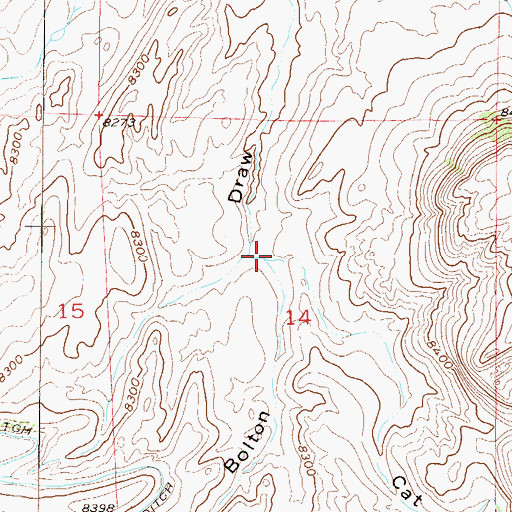 Topographic Map of Cat Canyon, CO