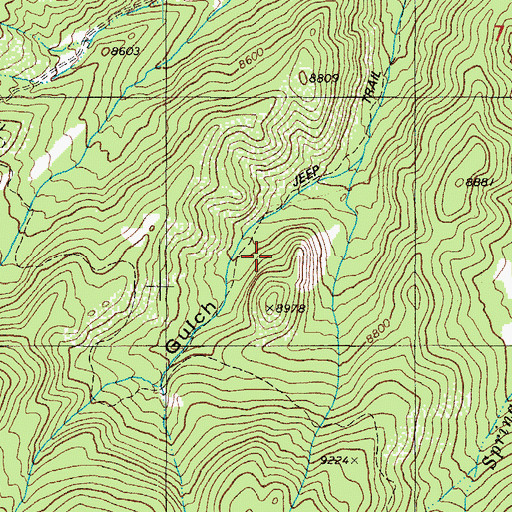 Topographic Map of Thunder Mountain Quarry, CO