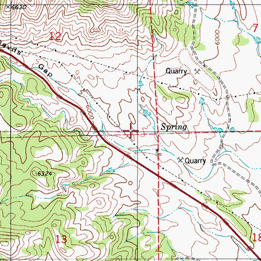 Topographic Map of Devils Hole Quarry, CO