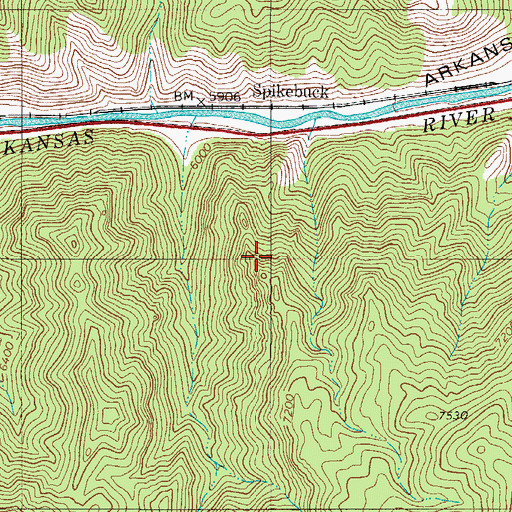 Topographic Map of Spikebuck Mine, CO